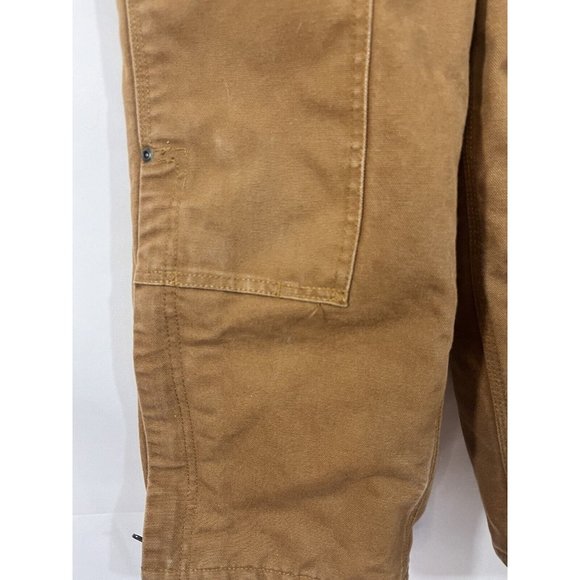Carhartt Insulated Bib Overalls Duck Youth Size 8 Double Knee - Picture 2 of 13